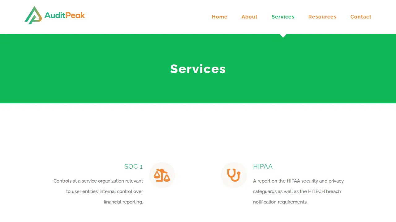 Audit Peak page