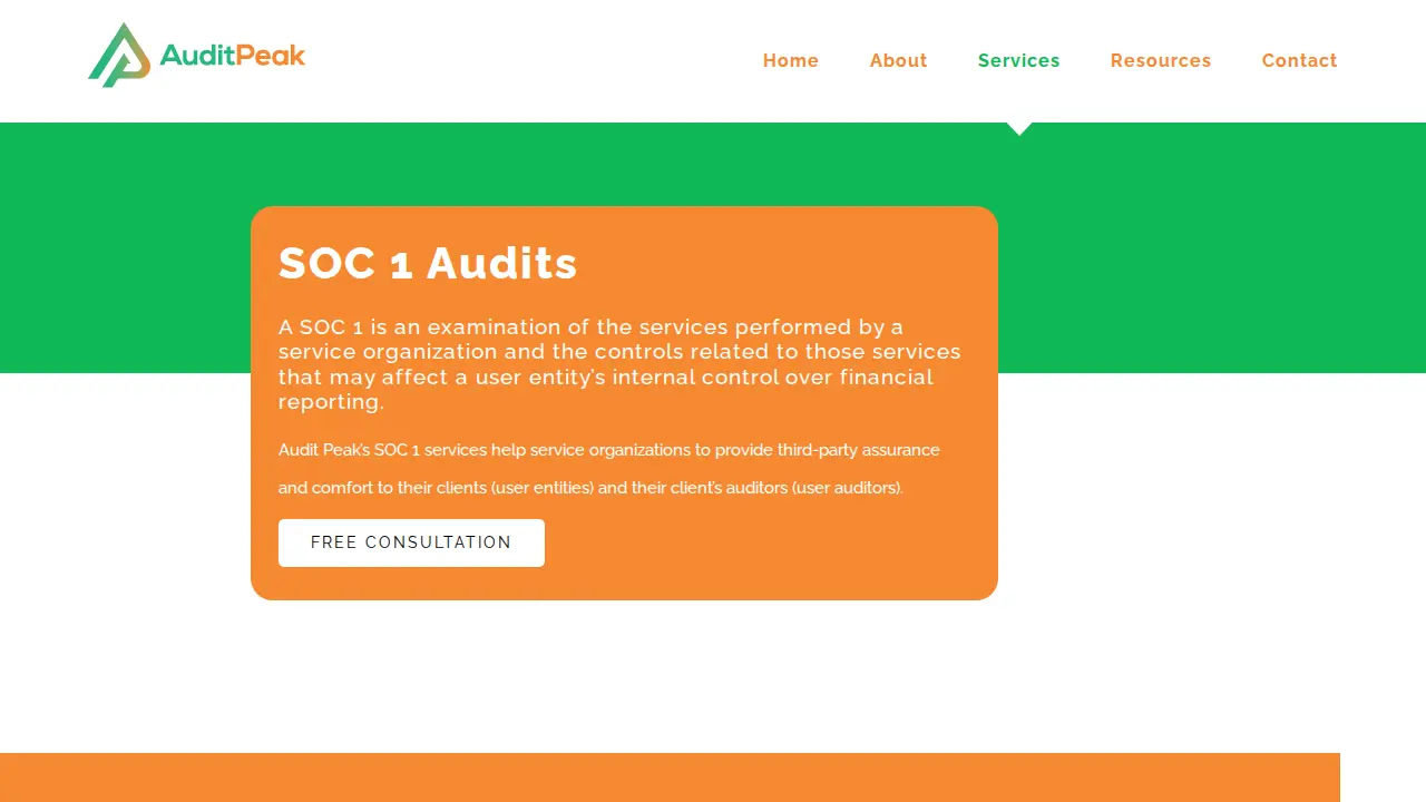 Audit Peak page
