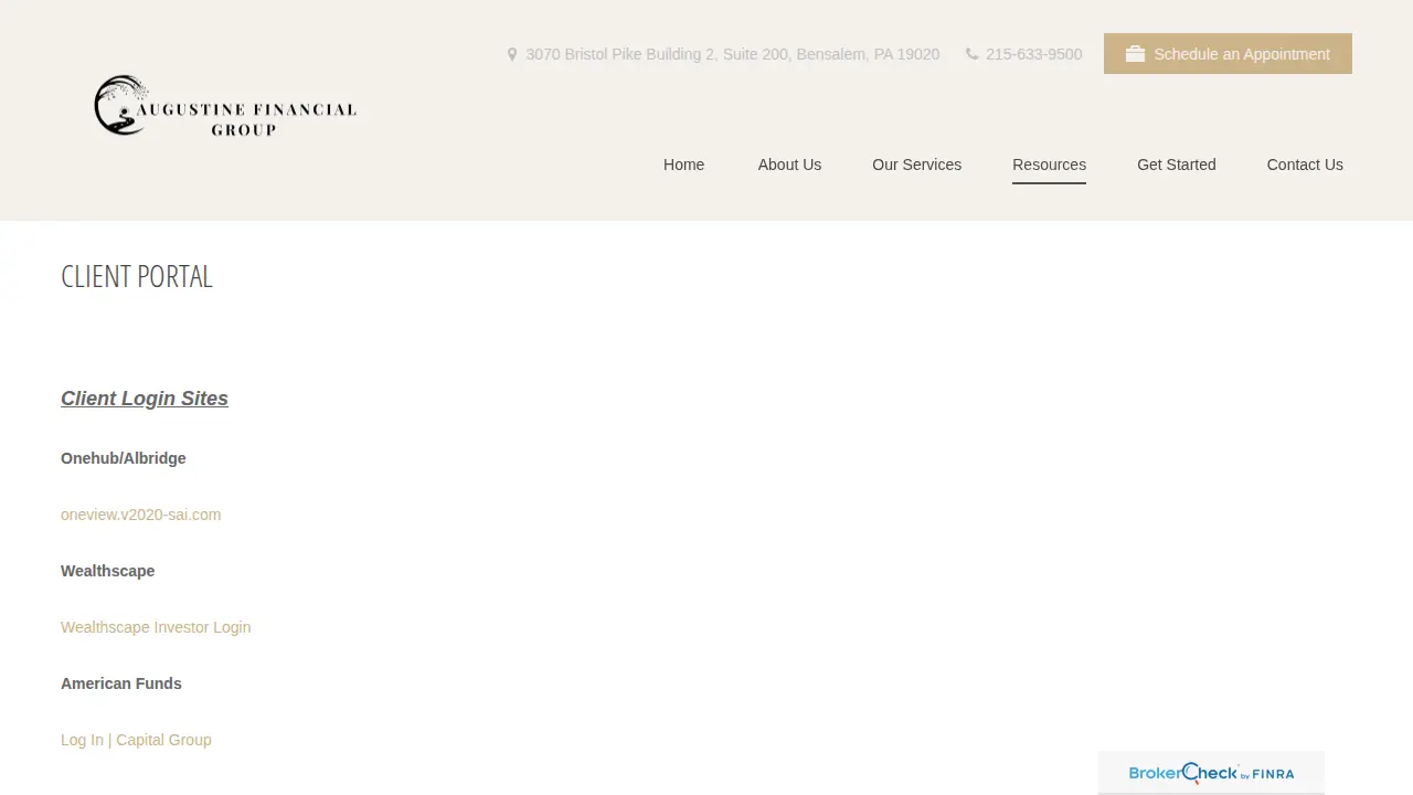 Augustine Financial Group page