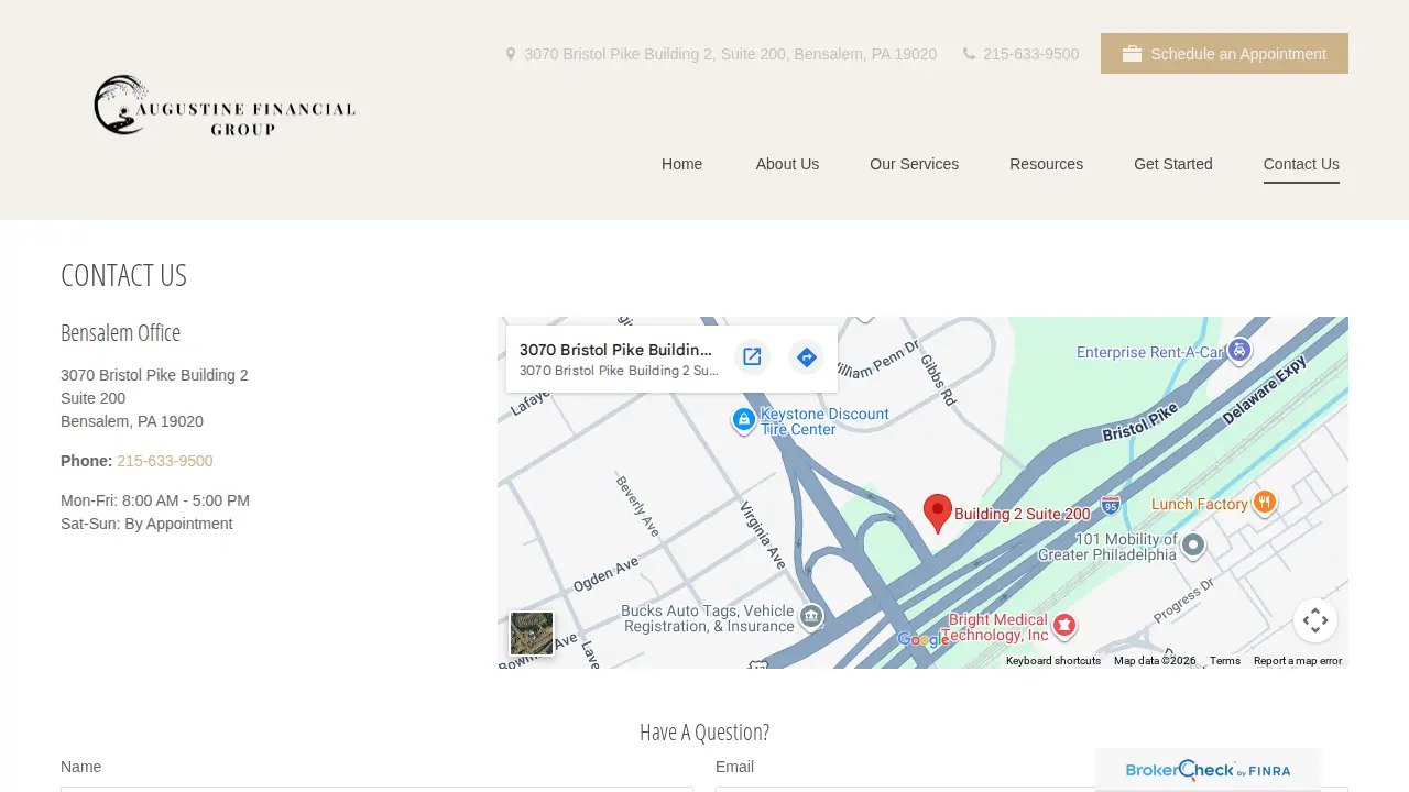 Augustine Financial Group page