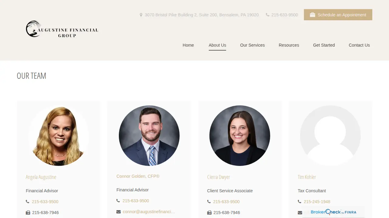 Augustine Financial Group page
