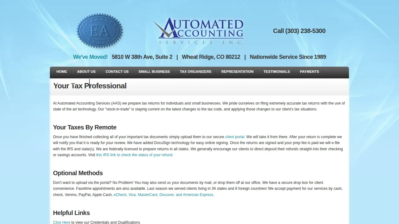 Automated Accounting Services Inc page
