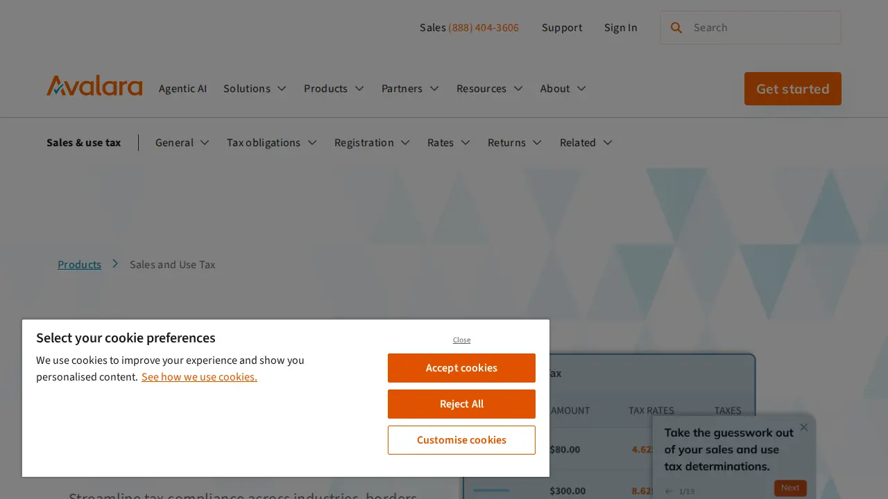 Avalara page