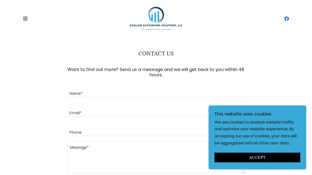 Avallon Accounting Solutions page