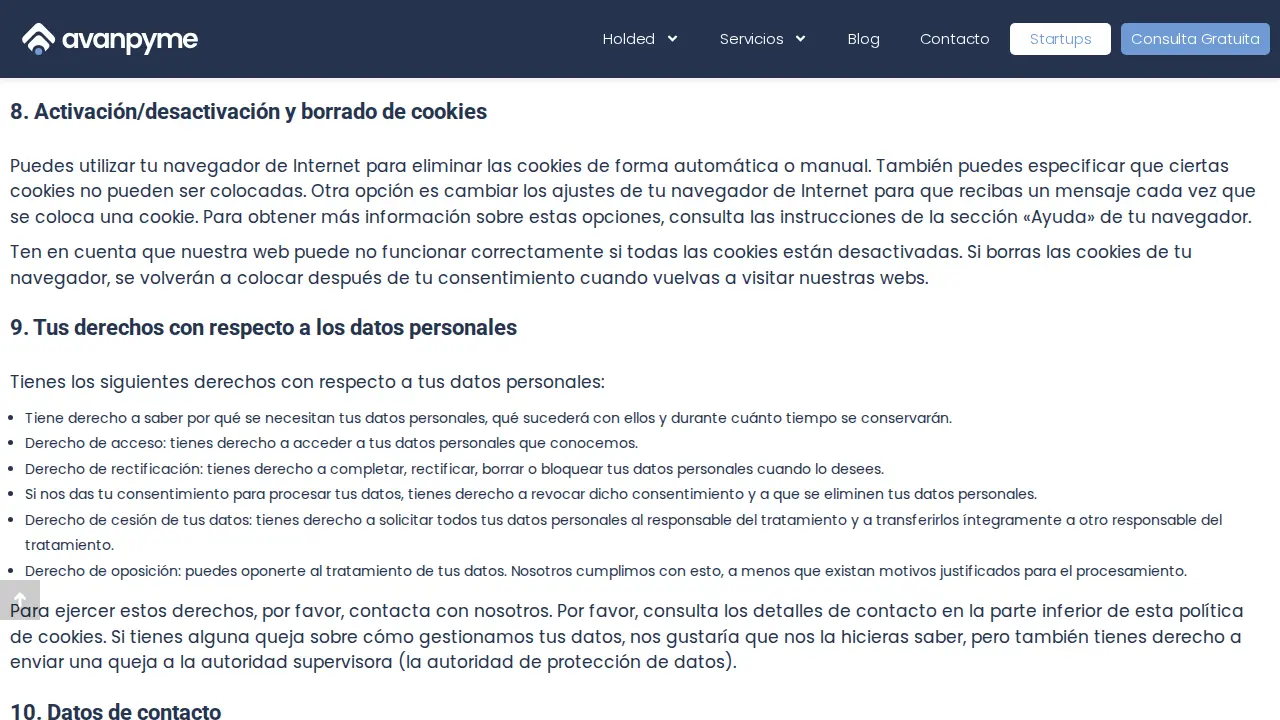 AvanPyme page