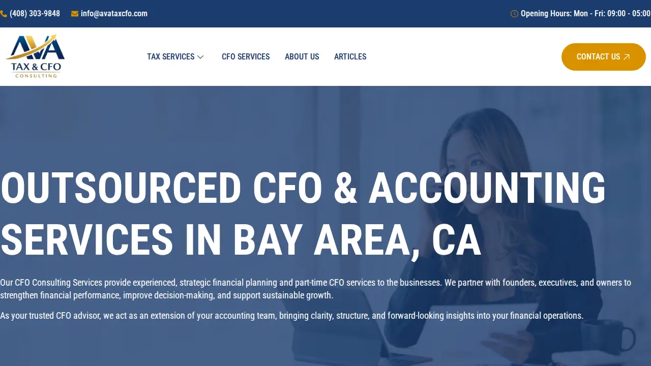AVA Tax & CFO Consulting page