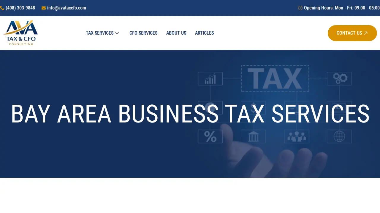 AVA Tax & CFO Consulting page