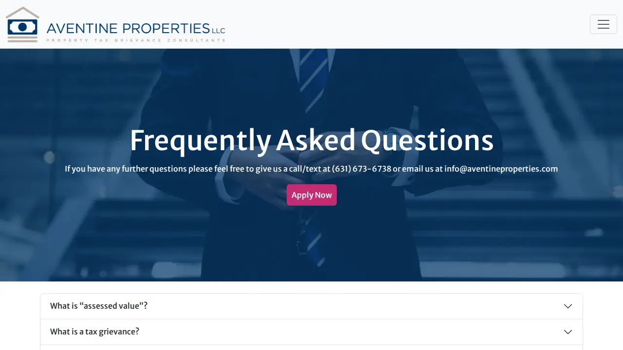 Aventine Properties LLC Tax Grievance page