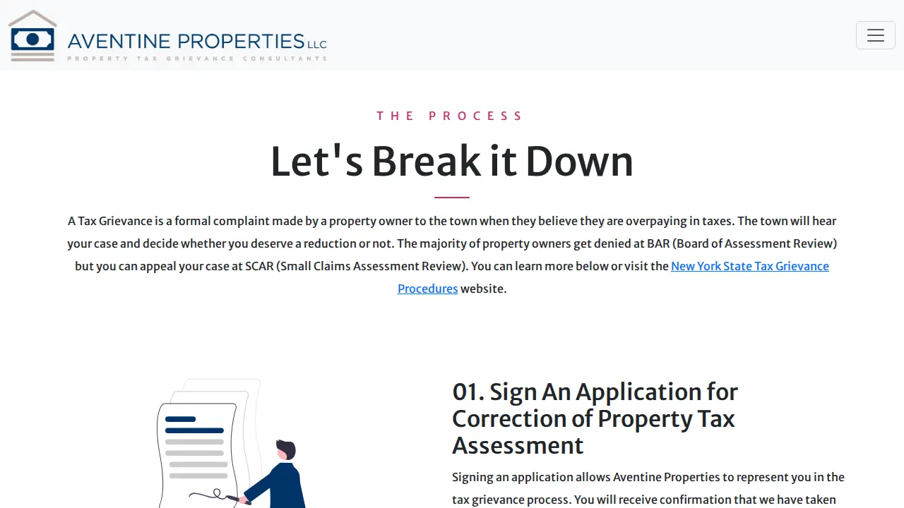 Aventine Properties LLC Tax Grievance page