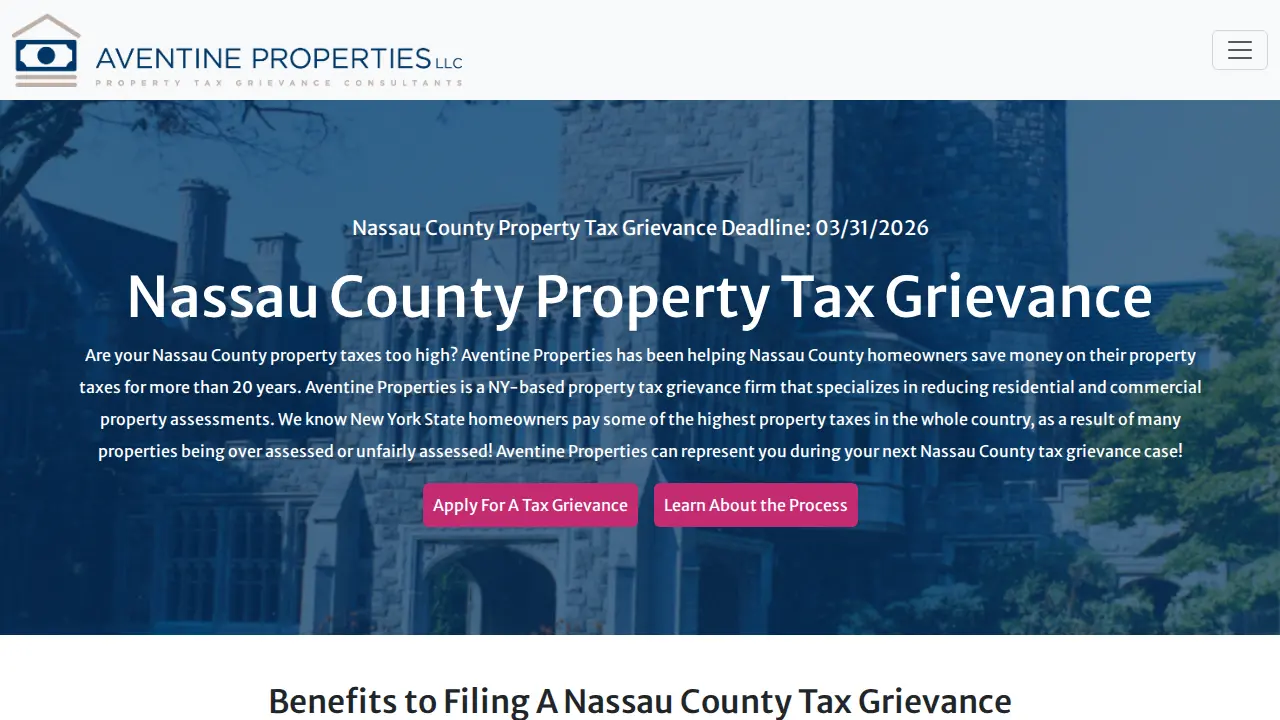 Aventine Properties LLC Tax Grievance page