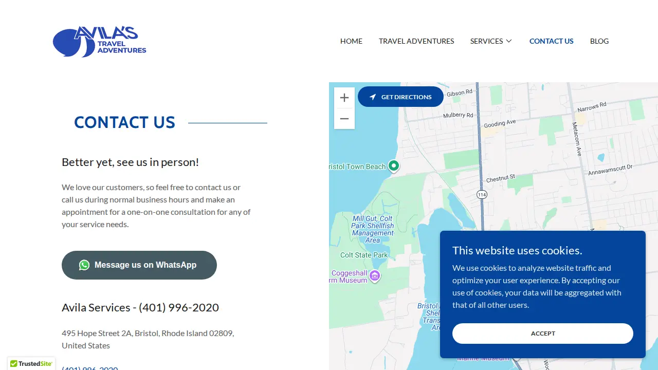 Avila Services page