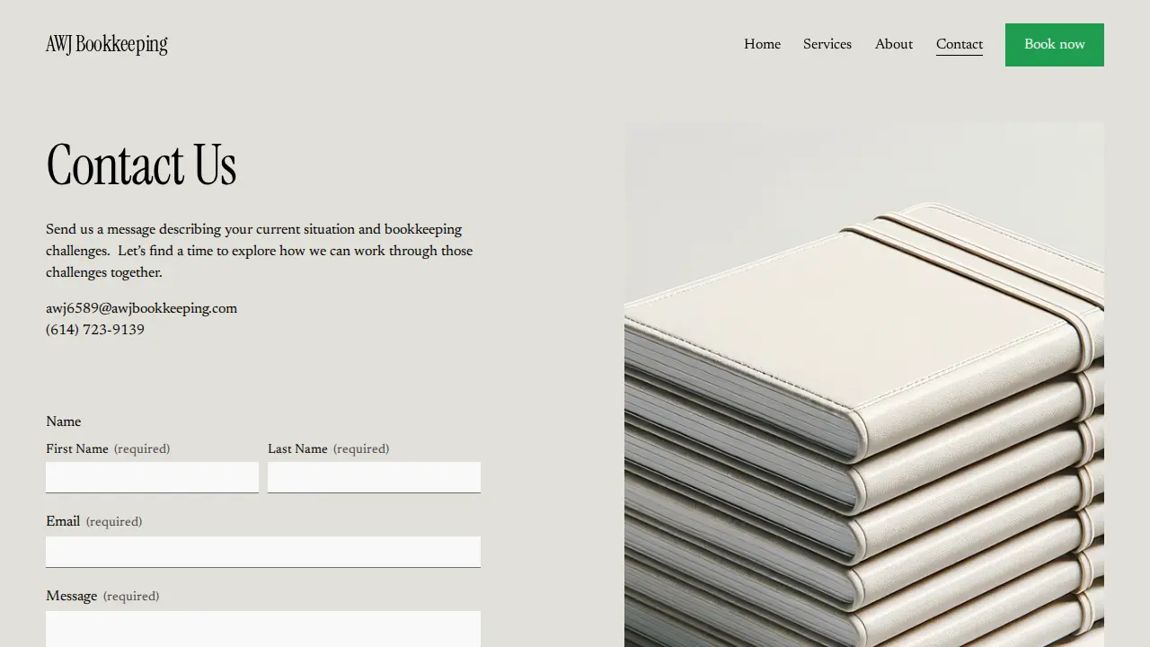 AWJ Bookkeeping LLC page