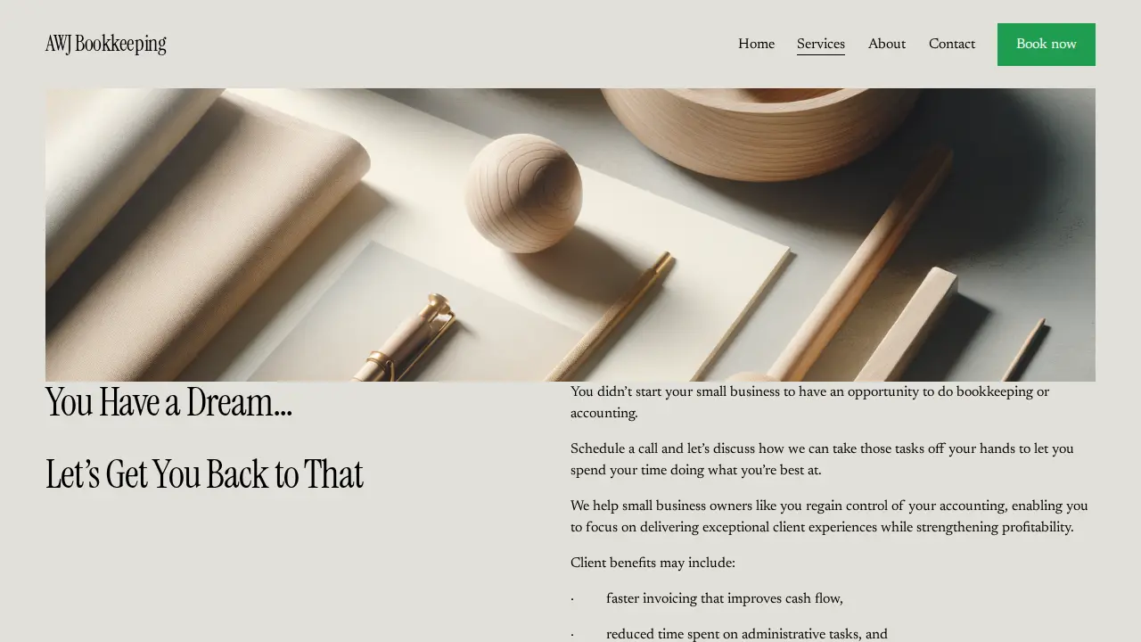 AWJ Bookkeeping LLC page