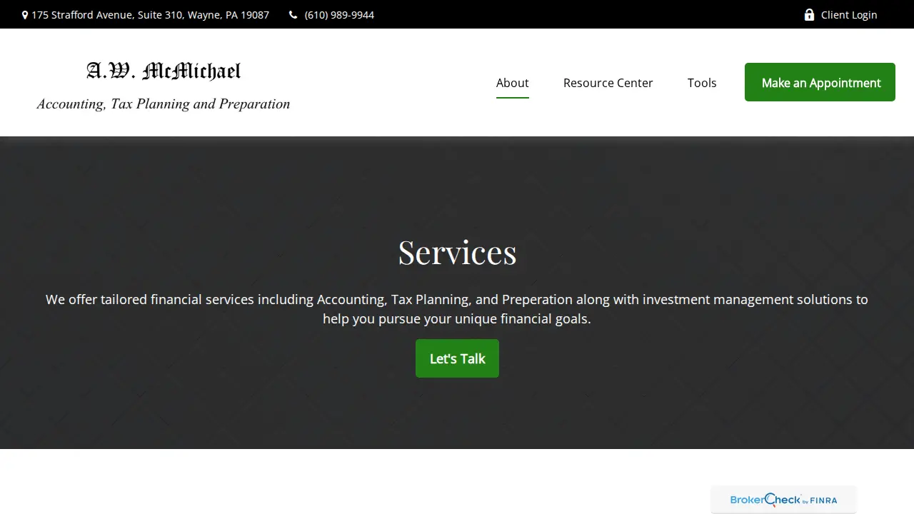 A W Mc Michael CPA page