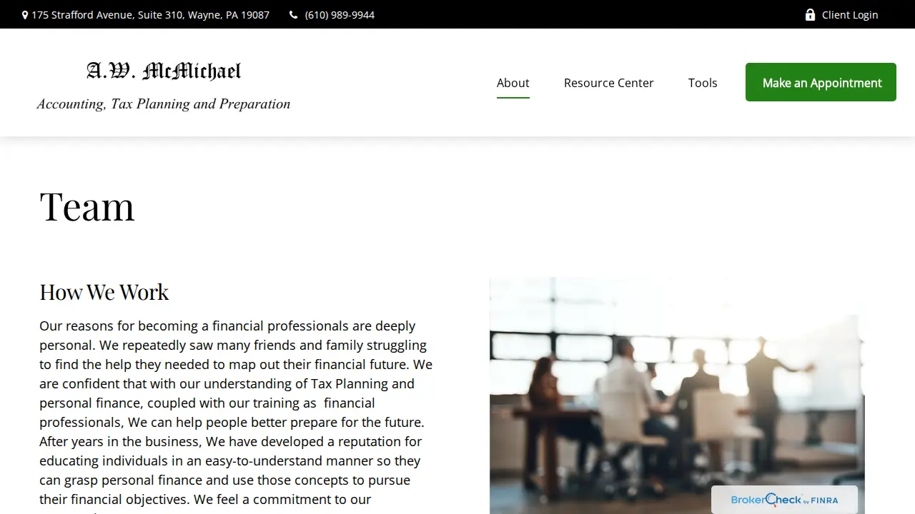A W Mc Michael CPA page