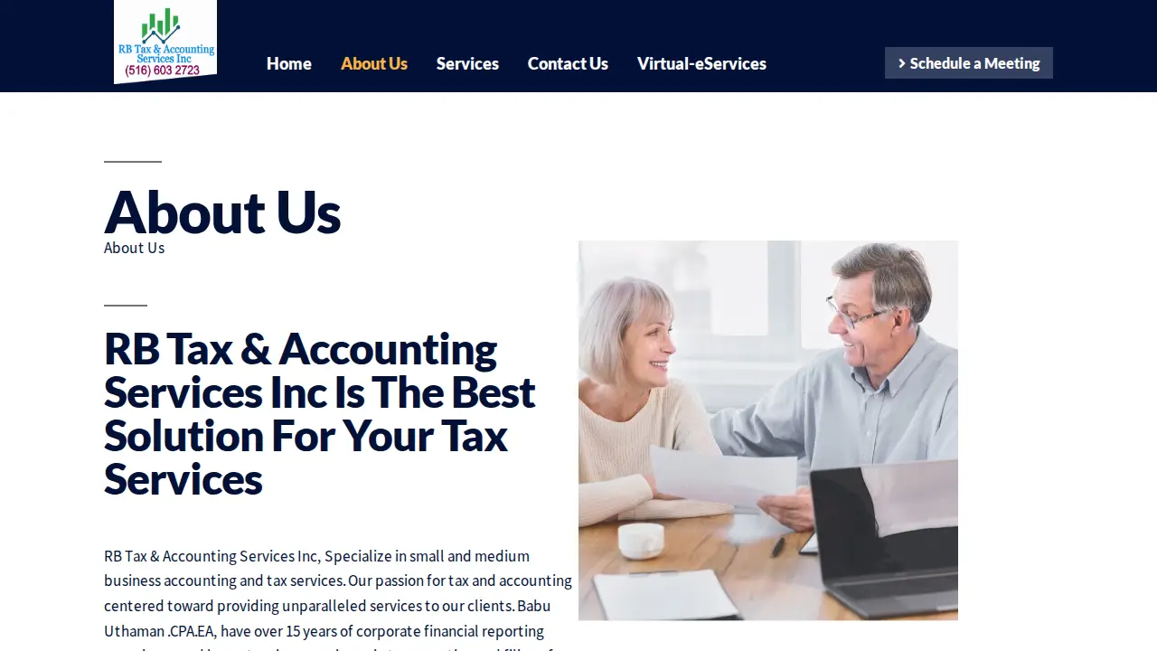 Babu Uthaman, EA.CPA. RB Tax & Accounting Services Inc. page