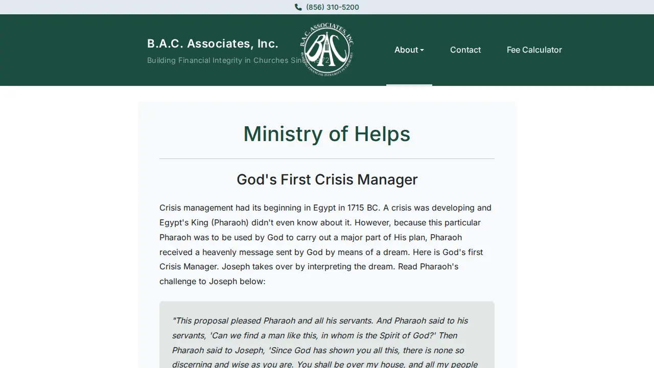 BAC Associates Inc page