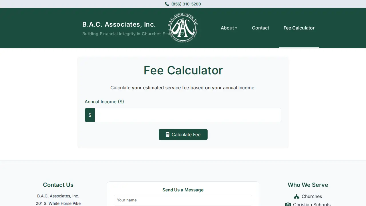 BAC Associates Inc page