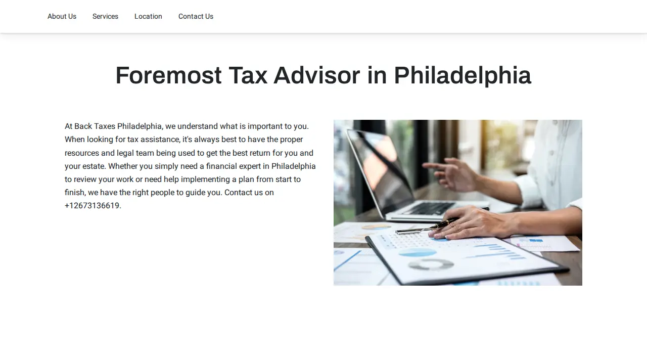 Back Taxes Philadelphia page