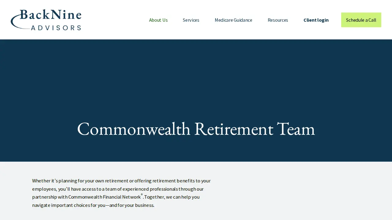 BackNine Advisors, LLC page