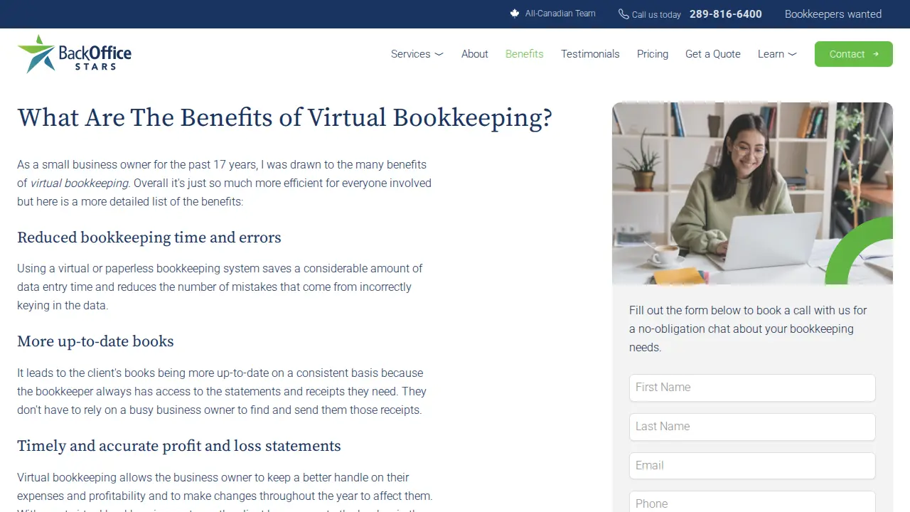 Back Office Stars page
