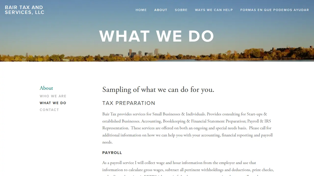 Bair Tax and Services, LLC. page