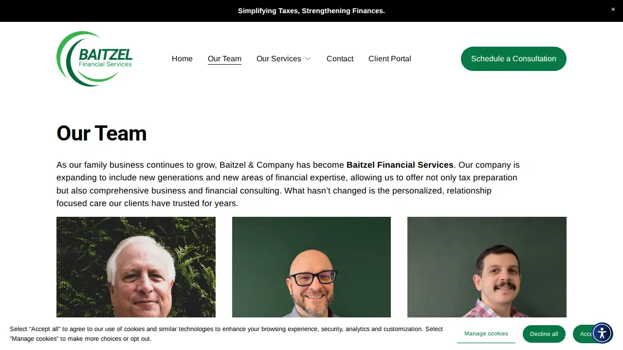 Baitzel Financial Services page