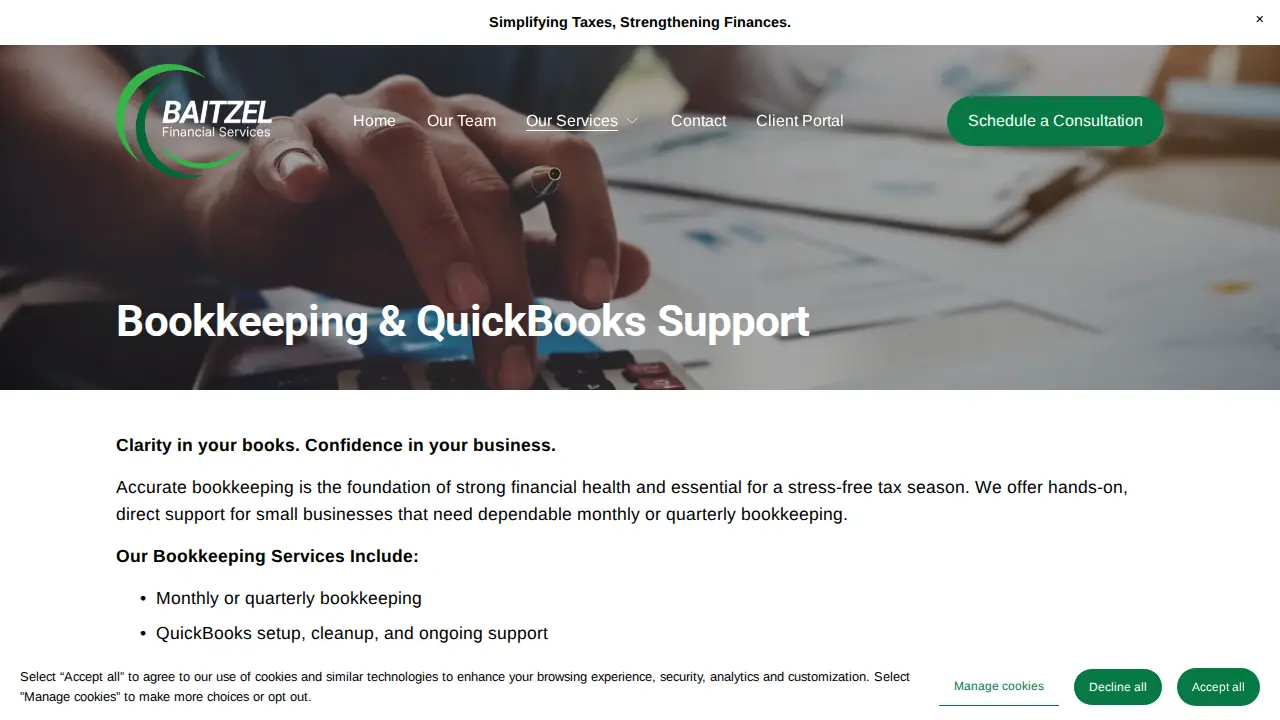 Baitzel Financial Services page