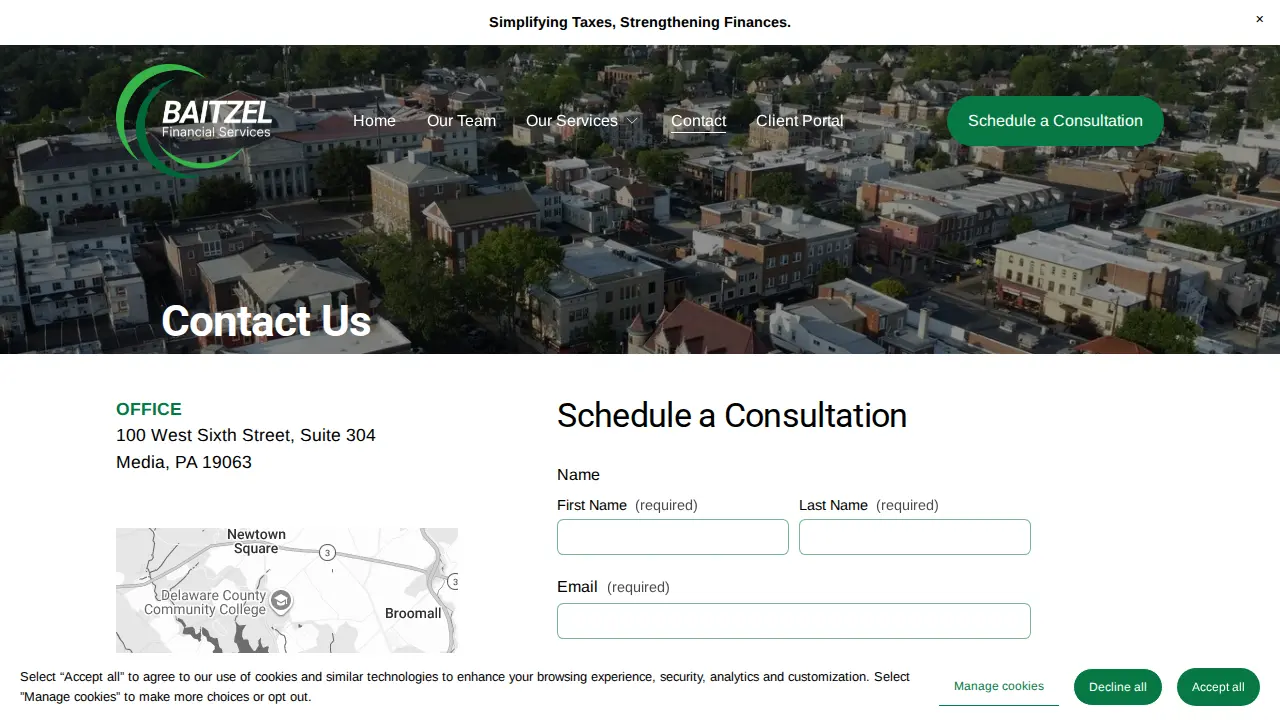 Baitzel Financial Services page