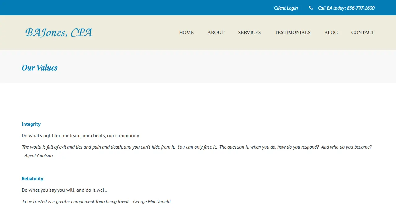 BAJones CPA page