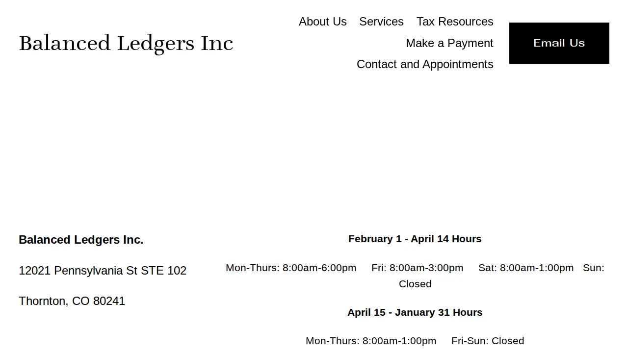 Balanced Ledgers page