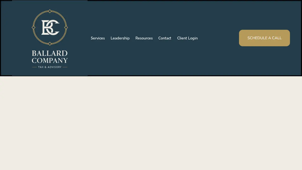 Ballard Company Tax & Advisory page