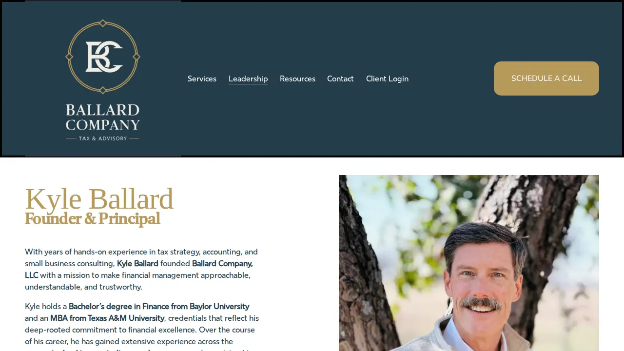 Ballard Company Tax & Advisory page