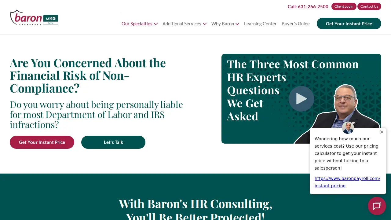 Baron Payroll page