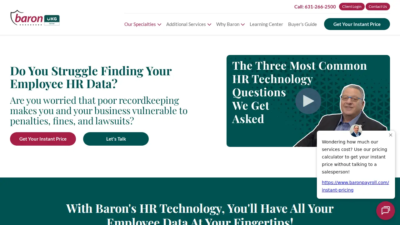 Baron Payroll page