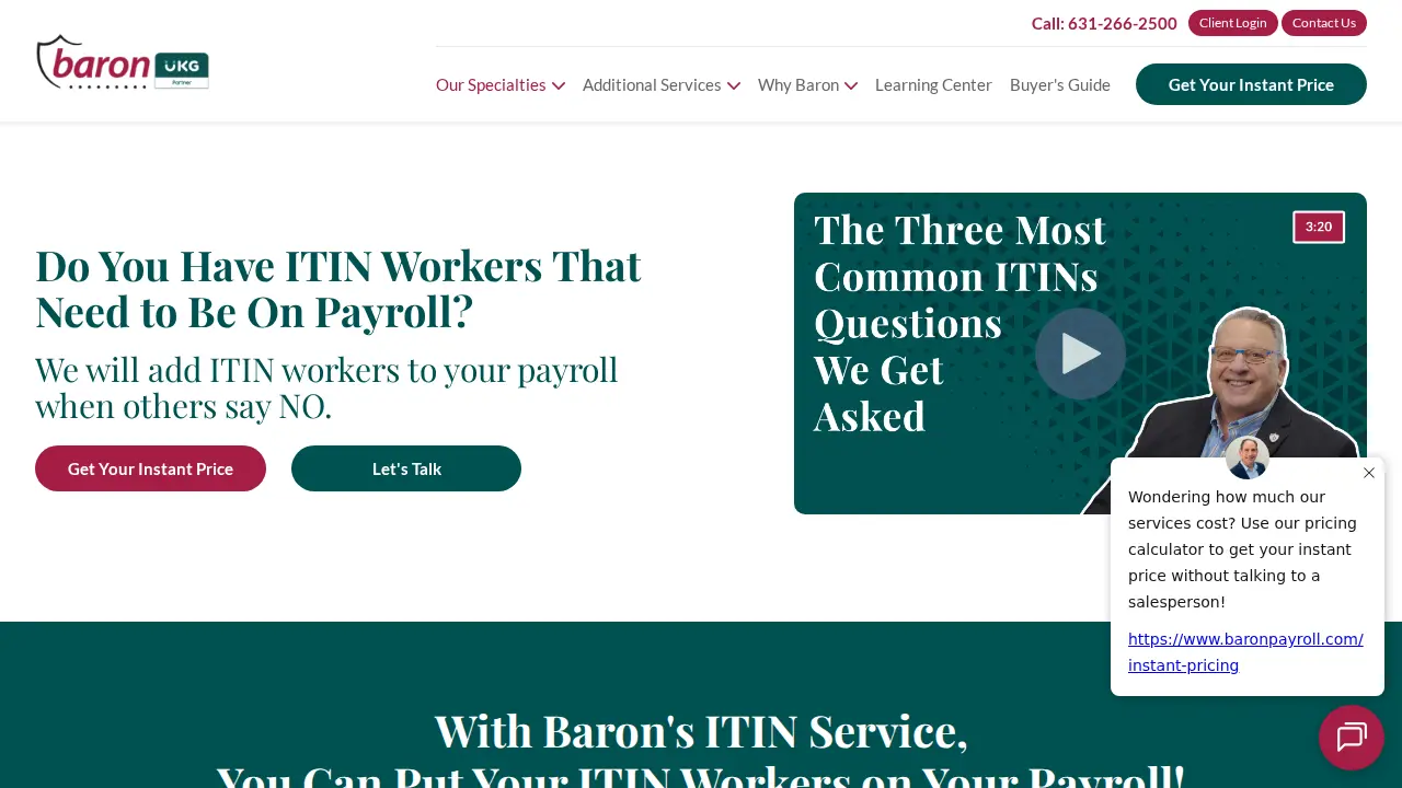 Baron Payroll page
