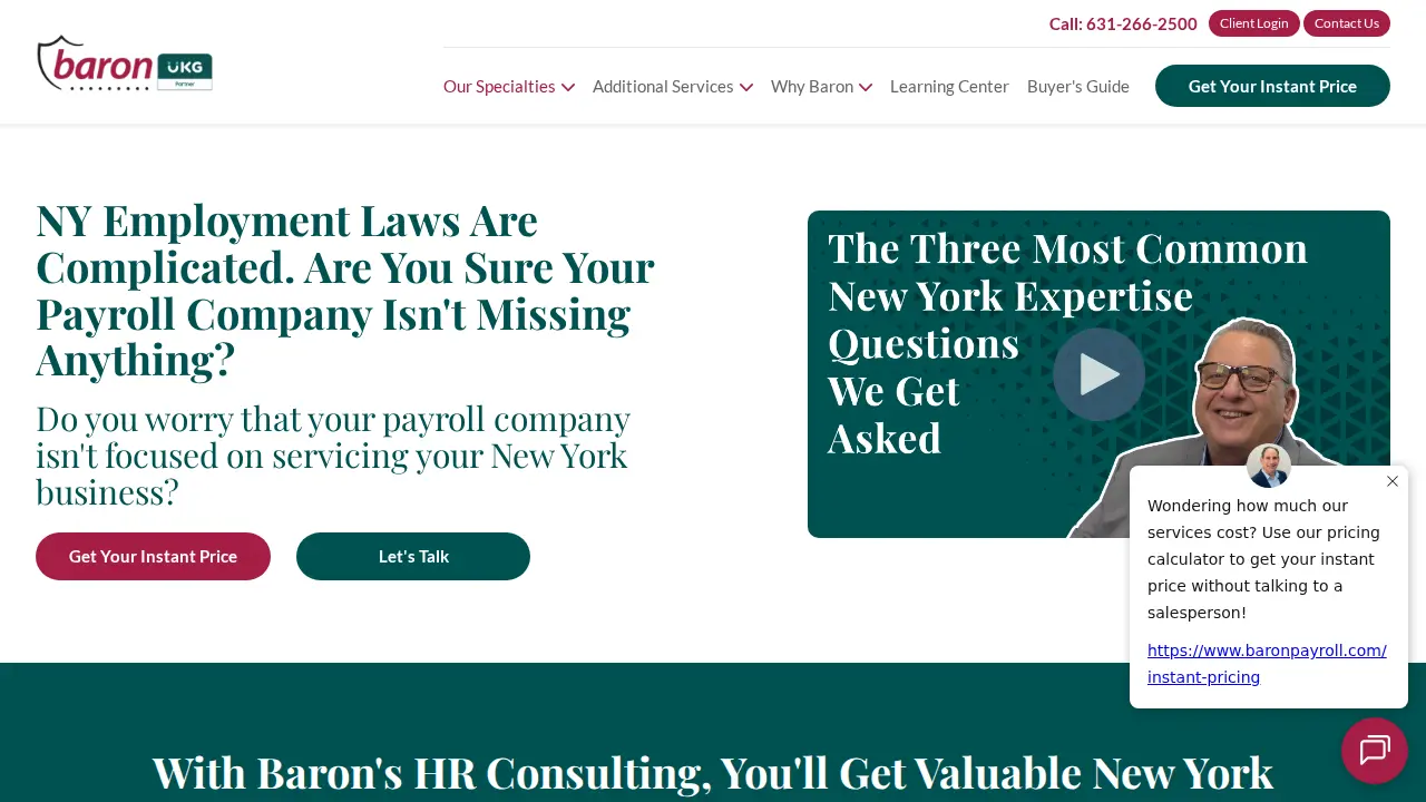 Baron Payroll page