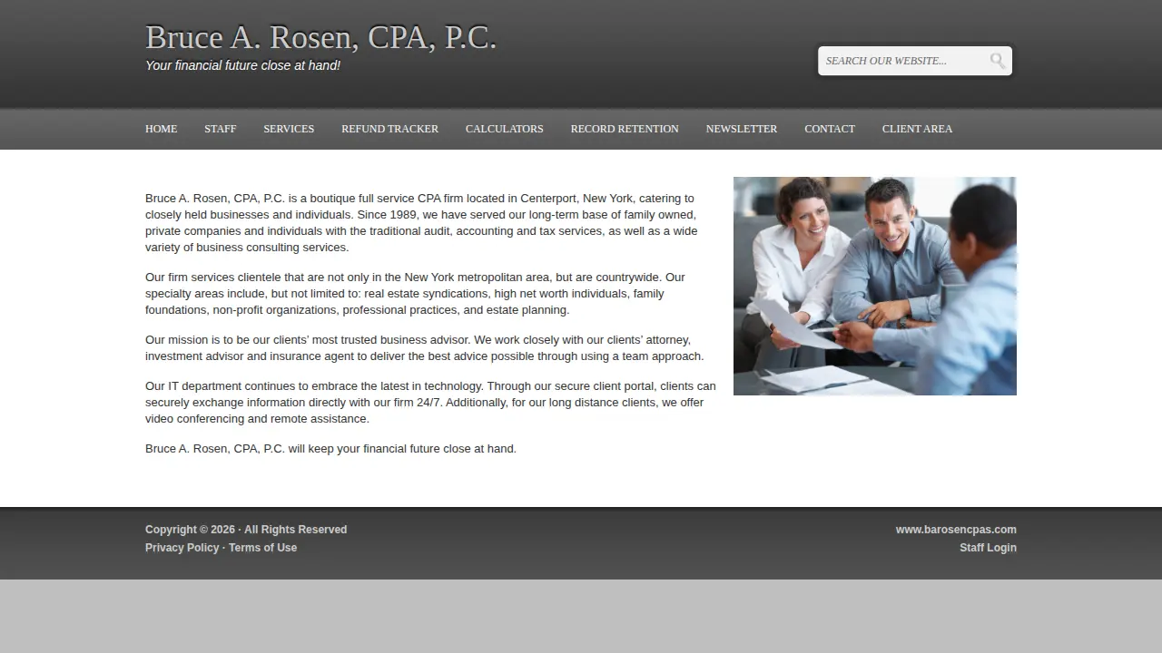 Bruce A Rosen CPA page