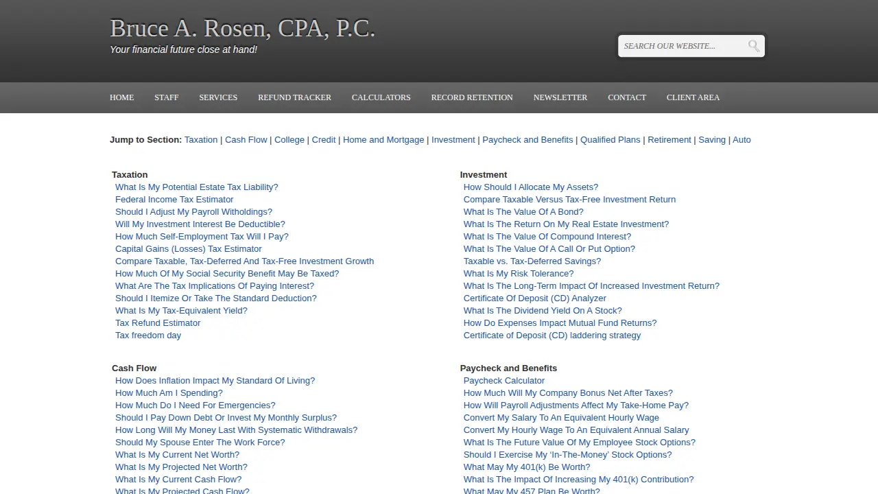 Bruce A Rosen CPA page