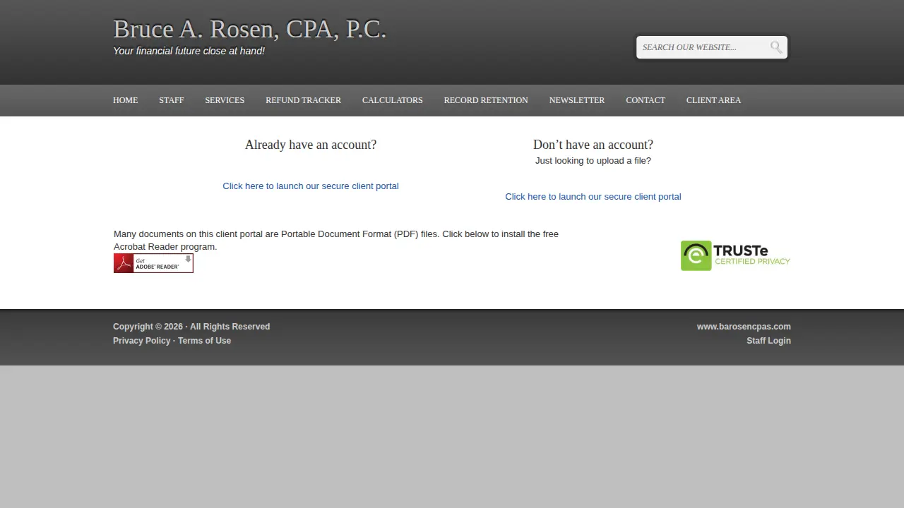 Bruce A Rosen CPA page