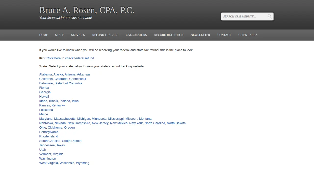 Bruce A Rosen CPA page