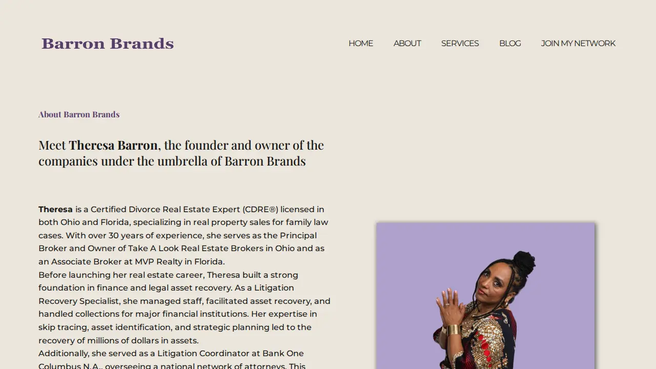 Barron Brands page