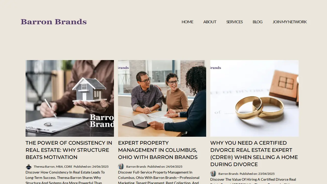 Barron Brands page