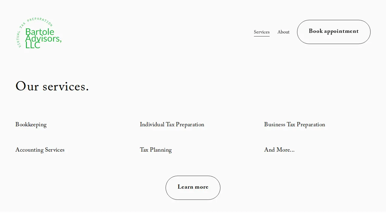 Bartole Advisors page