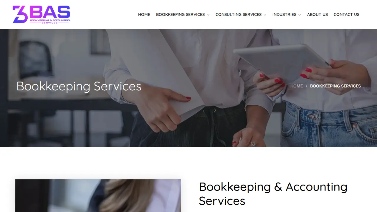 BAS Bookkeeping & Accounting Services page