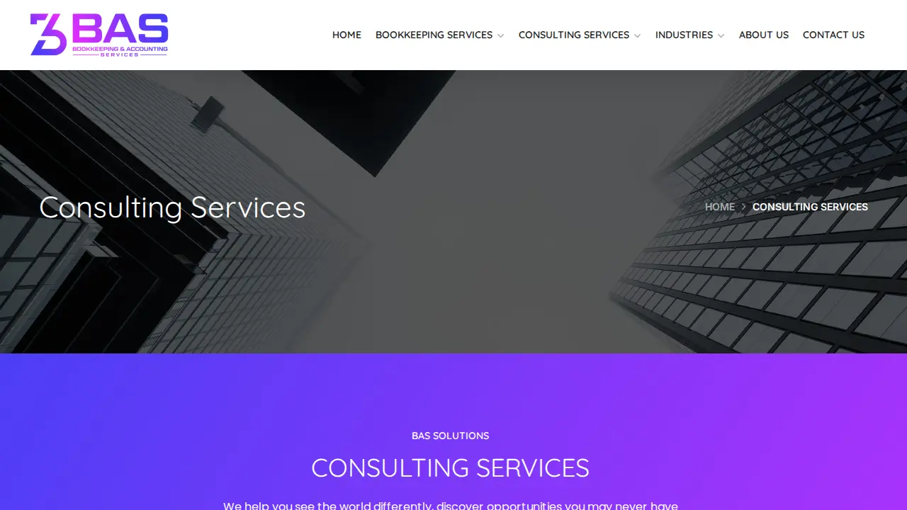 BAS Bookkeeping & Accounting Services page