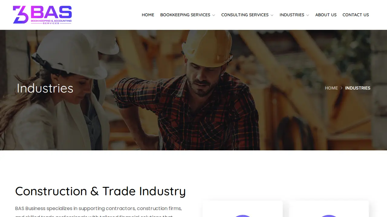 BAS Bookkeeping & Accounting Services page