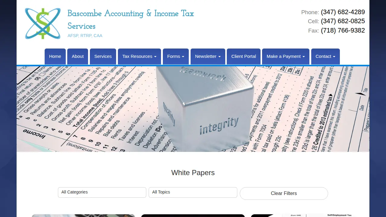Bascombe Tax Services page
