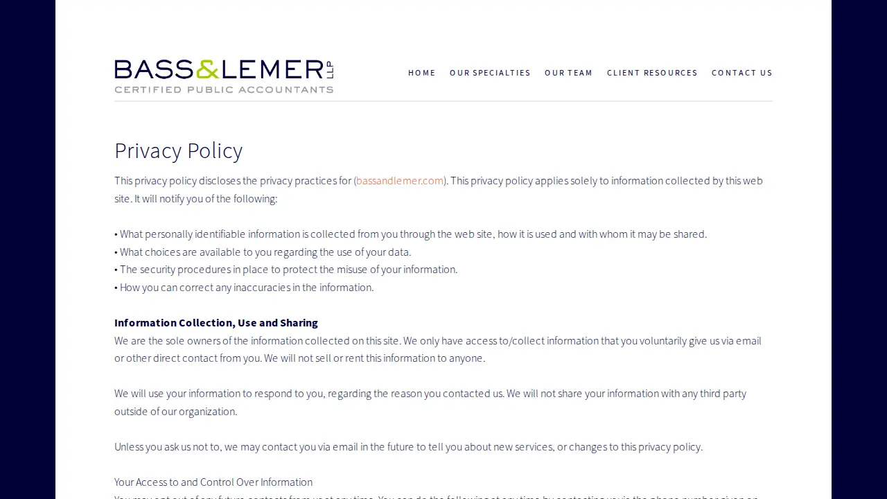 Bass & Lemer page