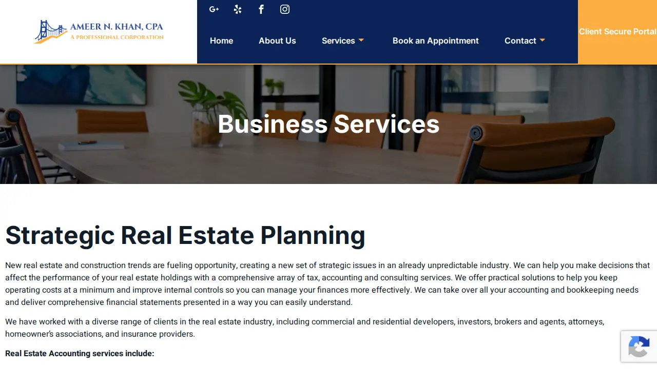 Ameer N. Khan, CPA, A Professional Corporation page